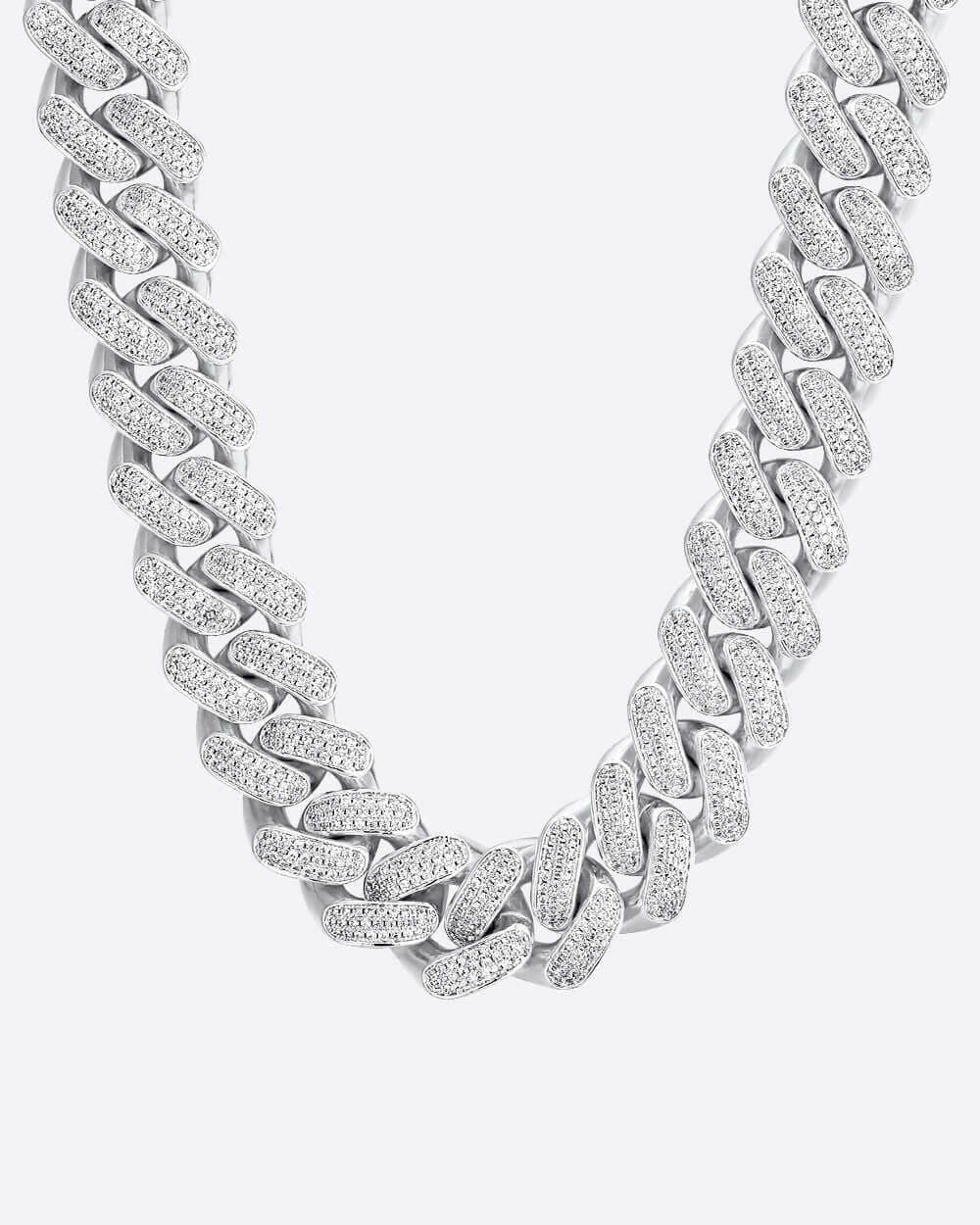 FREEZY CUBANA CHAIN. - 20MM WHITE GOLD Chains Evarlox   