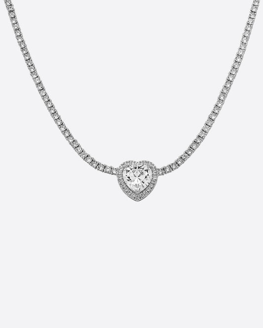 HEART CHOKER. - WHITE GOLD Chains Evarlox   