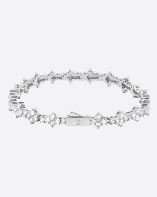 HONEYCOMB BRACELET. - 3MM WHITE GOLD Bracelets Evarlox   