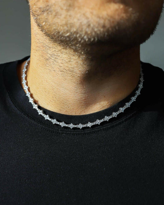 HONEYCOMB CHAIN. - WHITE GOLD Chains Evarlox   