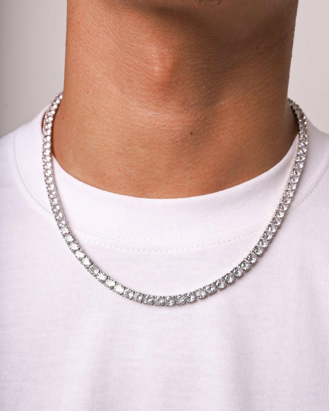 ICE BREAKER CHAIN. - 5MM WHITE GOLD Chains Evarlox   