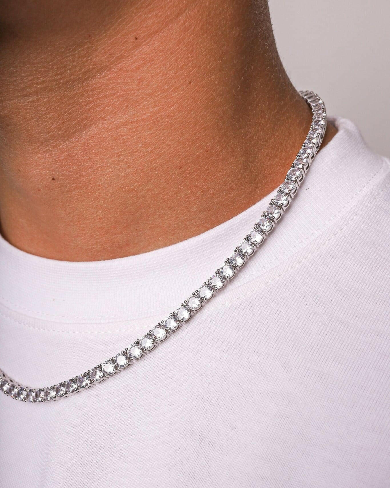 ICE BREAKER CHAIN. - 5MM WHITE GOLD Chains Evarlox   