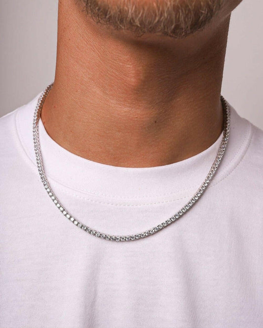 ICE BREAKER CHAIN. - 3MM WHITE GOLD Chains Evarlox   