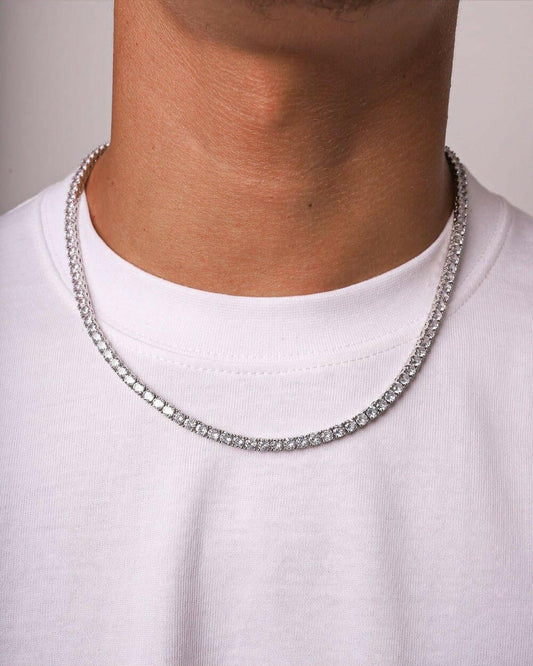 ICE BREAKER CHAIN. - 4MM WHITE GOLD Chains Evarlox   