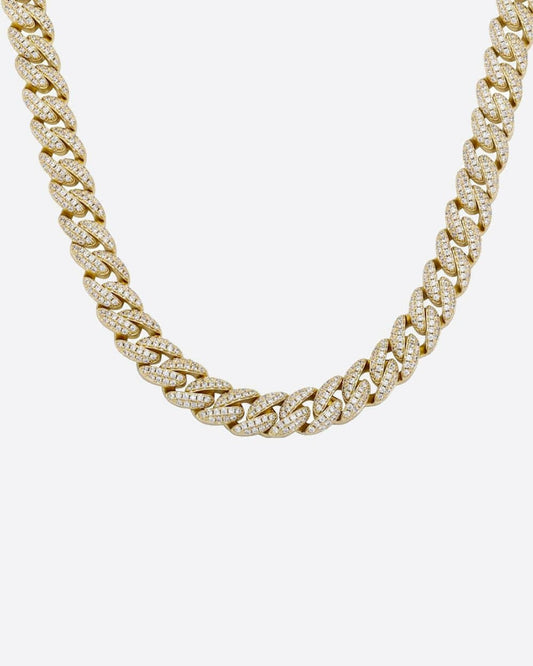 ICED CUBAN CHAIN. - 10MM 18K GOLD Chains Evarlox   