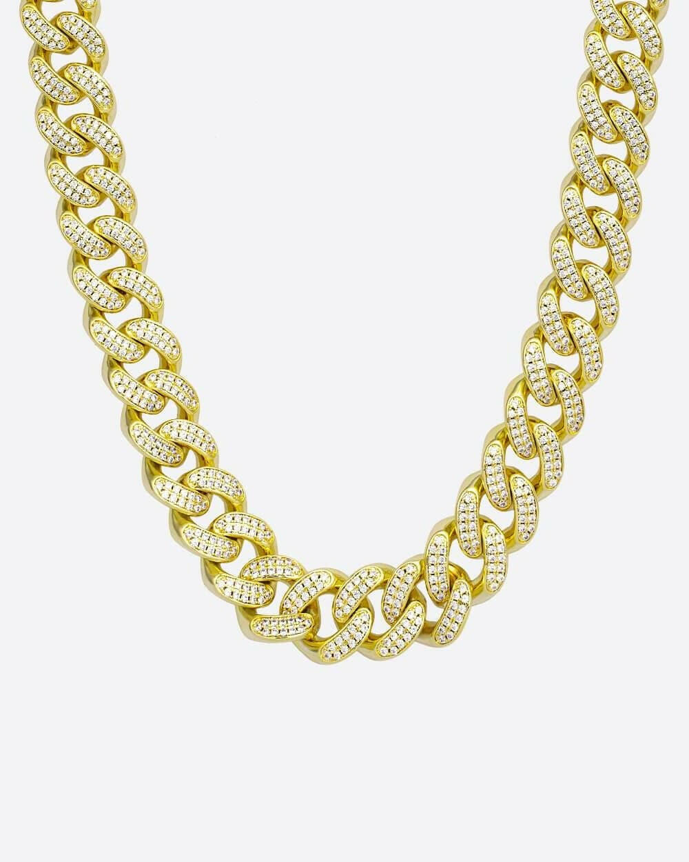 ICED CUBANA CHAIN. - 12MM 18K GOLD Chains Evarlox   