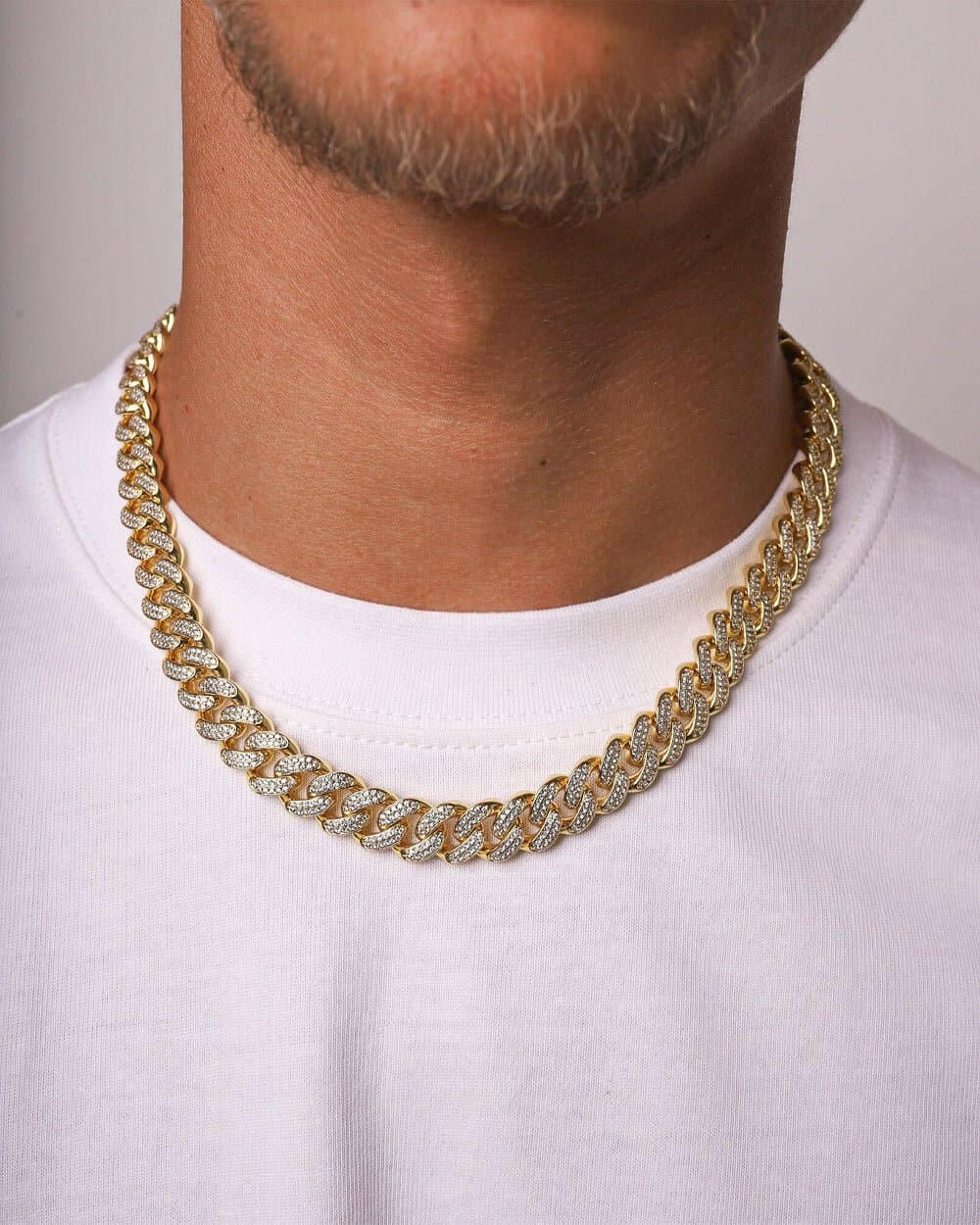 ICED CUBANA CHAIN. - 12MM 18K GOLD Chains Evarlox   