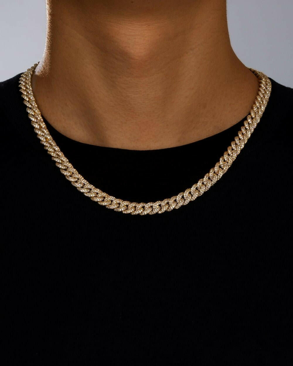 ICED CUBANA CHAIN. - 8MM 18K GOLD Chains Evarlox   