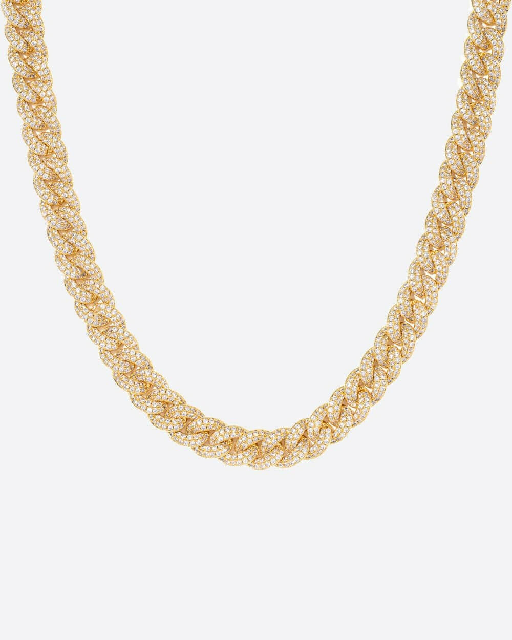 ICED CUBANA CHAIN. - 8MM 18K GOLD Chains Evarlox   