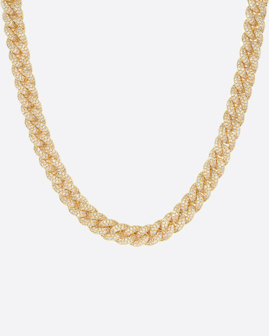 ICED CUBANA CHAIN. - 8MM 18K GOLD Chains Evarlox   