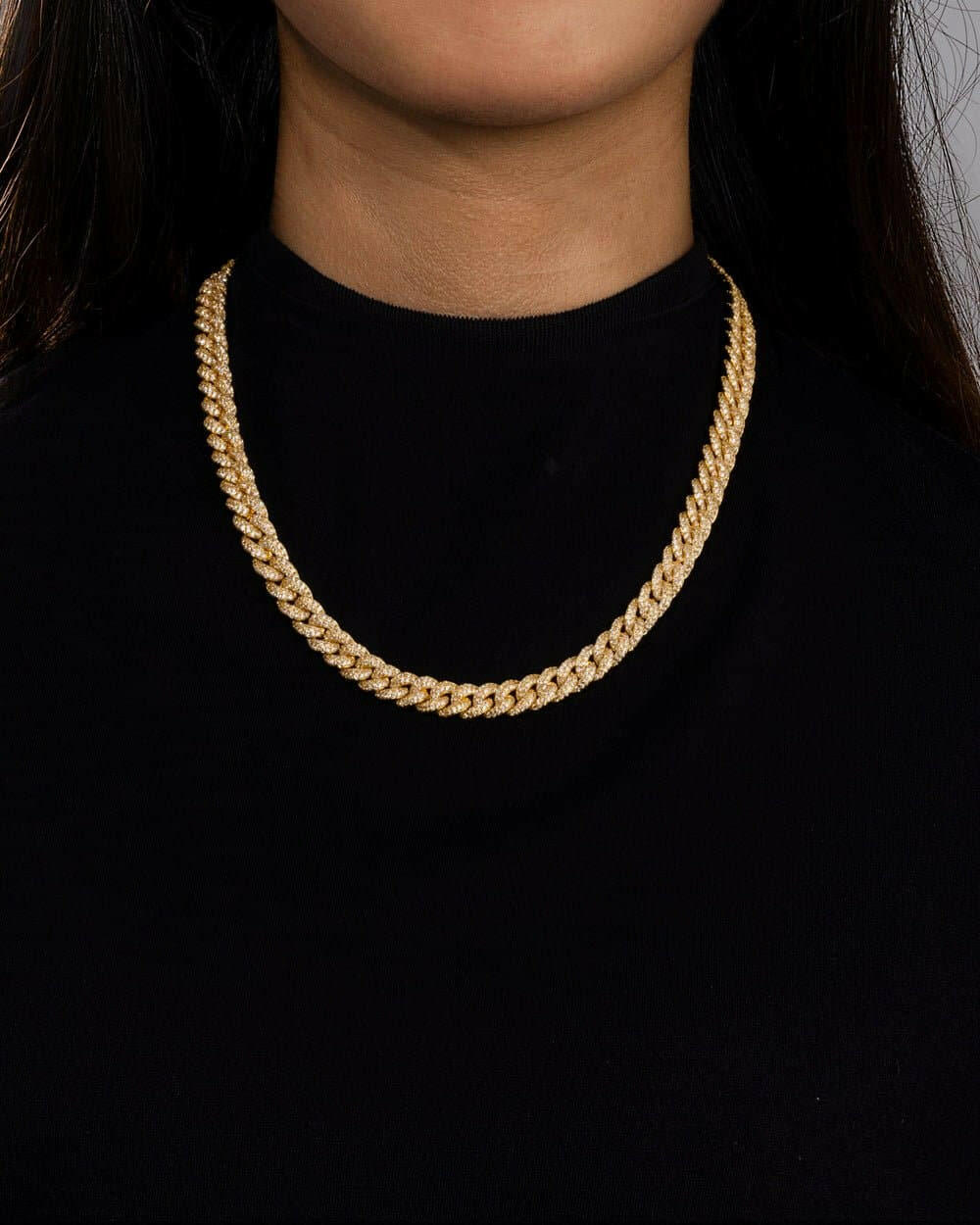 ICED CUBANA CHAIN. - 8MM 18K GOLD Chains Evarlox   