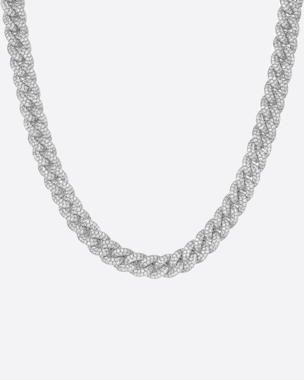 ICED CUBANA CHAIN. - 8MM WHITE GOLD Chains Evarlox   