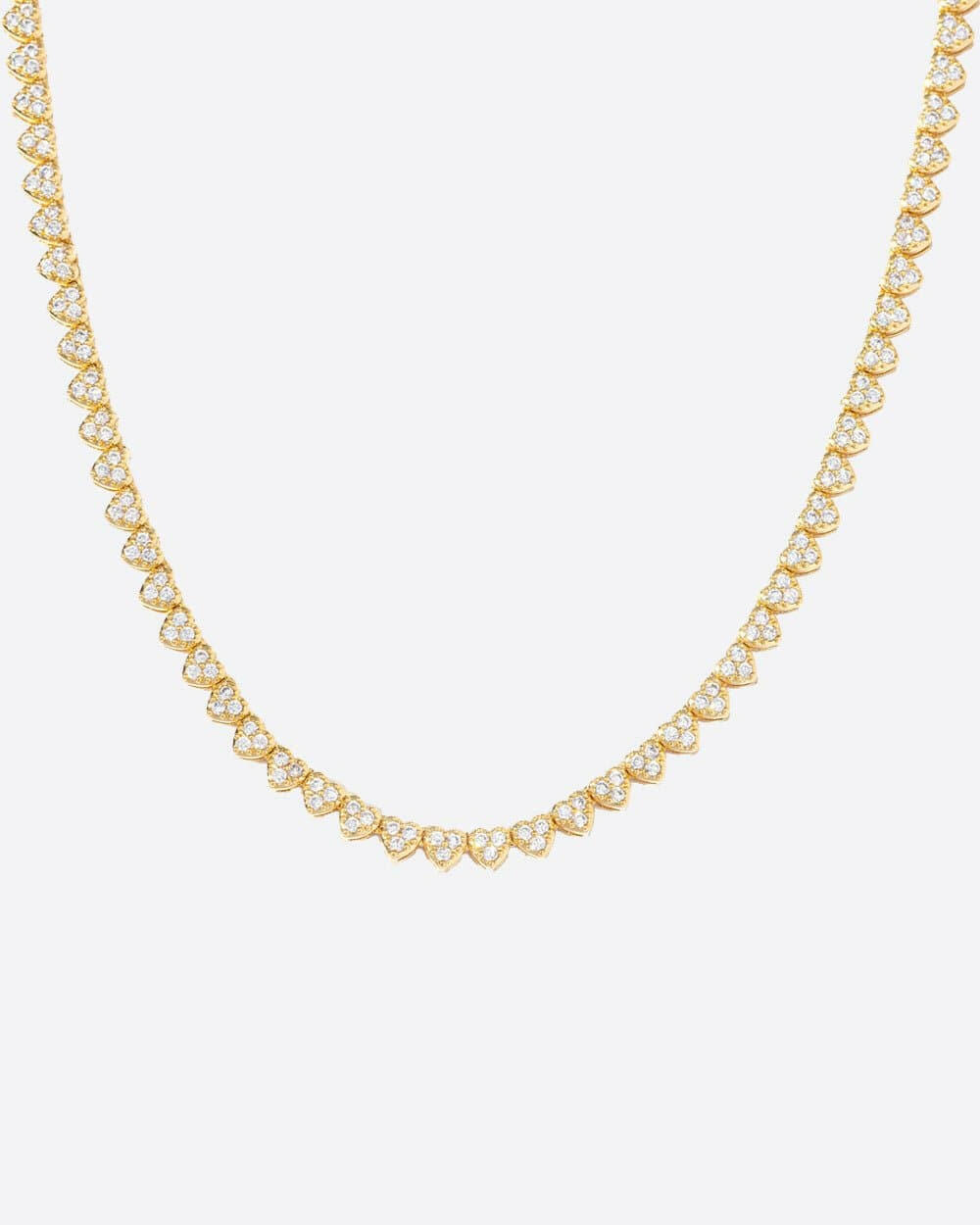 ICED HEARTS CHAIN. - 18K GOLD Chains Evarlox   