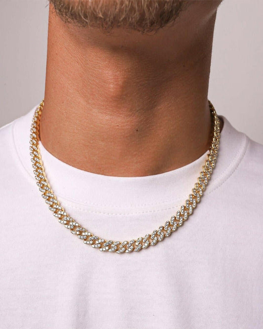 ICY CUBANA CHAIN. - 8MM 18K GOLD Chains Evarlox   