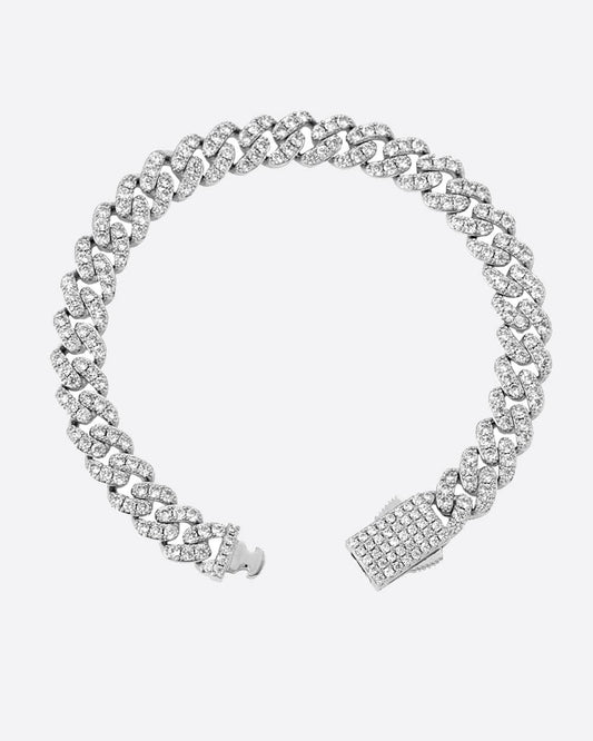 ICY CUBANA BRACELET. - WHITE GOLD Bracelets Evarlox   