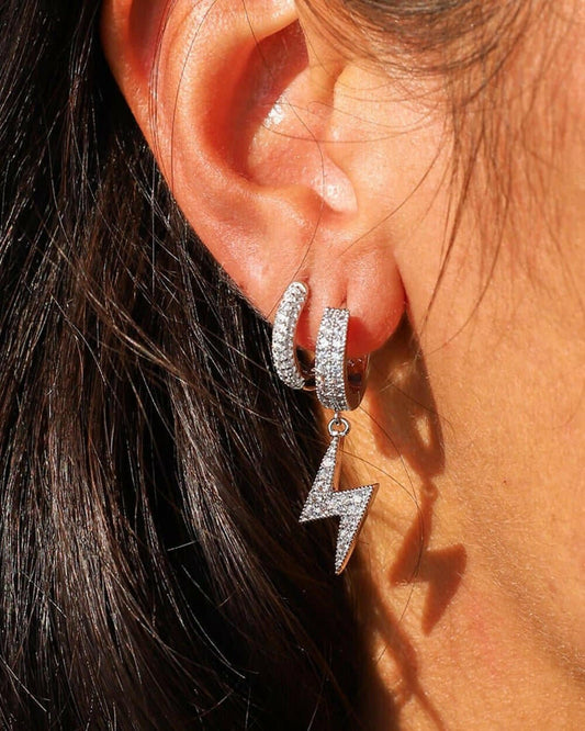 LIGHTNING EARRINGS. - WHITE GOLD Earrings Evarlox   