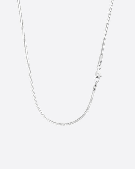 CLEAN SNAKE CHAIN. - 2MM WHITE GOLD Chains Evarlox   