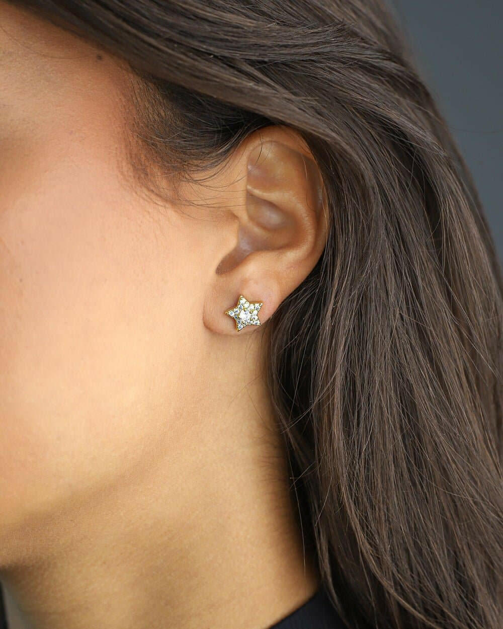 STAR STUDS. - 18K GOLD Earrings Evarlox   