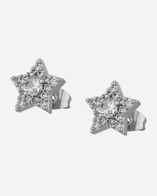 STAR STUDS. - WHITE GOLD Earrings Evarlox   