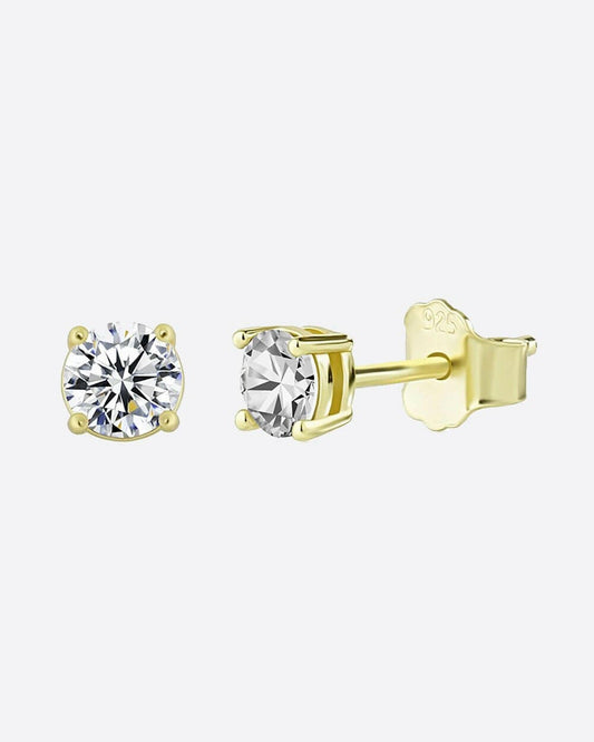 DIAMOND STUDS. 5MM - MOISSANITE Earrings Evarlox 5mm / 0.5 Carat 14K Gold 