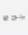 DIAMOND STUDS. 5MM - MOISSANITE Earrings Evarlox 5mm / 0.5 Carat White Gold 