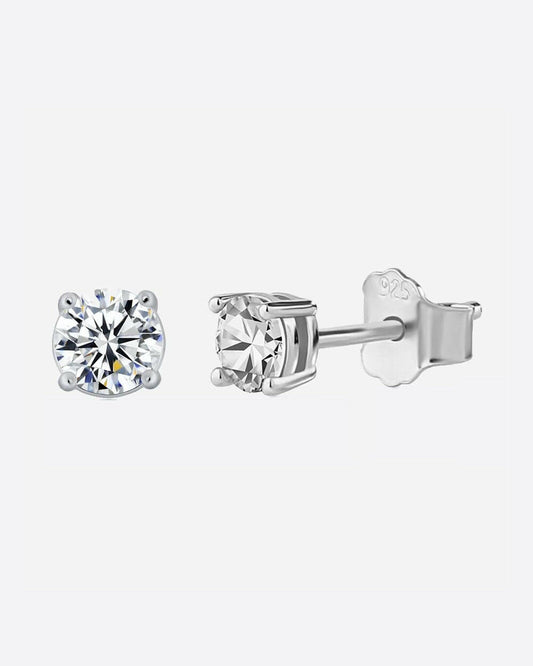 DIAMOND STUDS. 5MM - MOISSANITE Earrings Evarlox 5mm / 0.5 Carat White Gold 