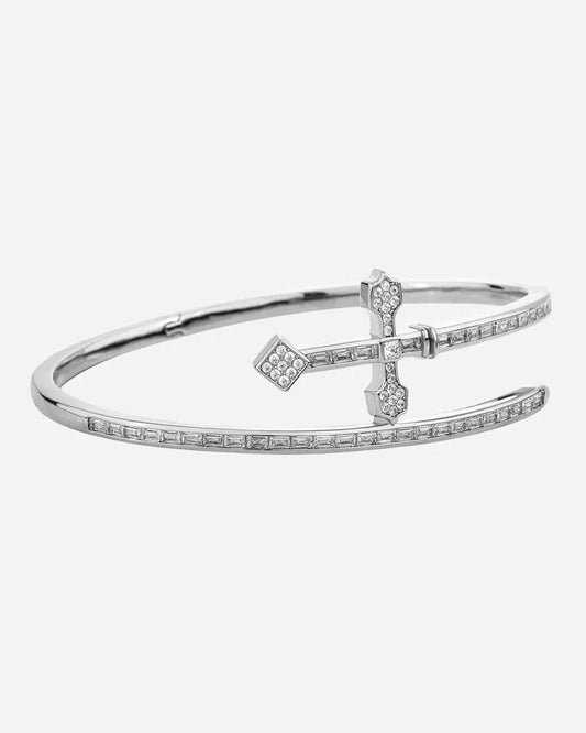 SWORD BANGLE. - WHITE GOLD Bracelets Evarlox   