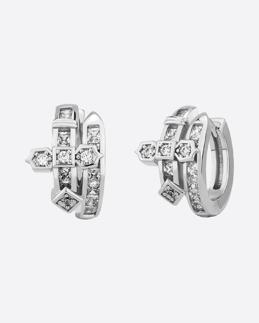 SWORD EARRINGS. - WHITE GOLD Earrings Evarlox   