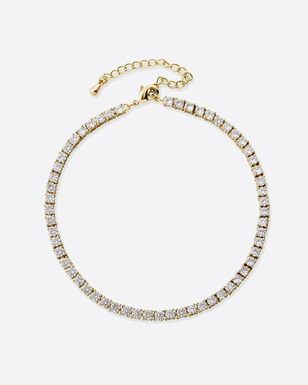 TENNIS ANKLET. - 3MM 14K GOLD Anklet Evarlox   