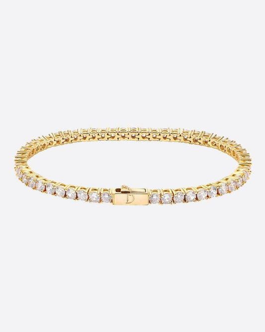 TENNISBOY BRACELET. - 3MM 18K GOLD Bracelets Evarlox   