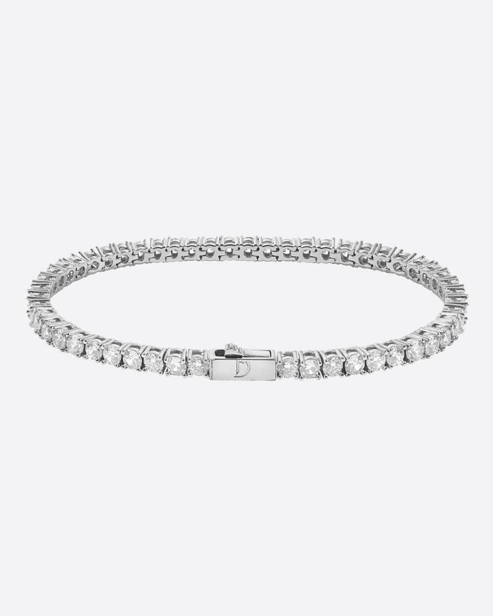 TENNISBOY BRACELET. - 3MM WHITE GOLD Bracelets Evarlox   