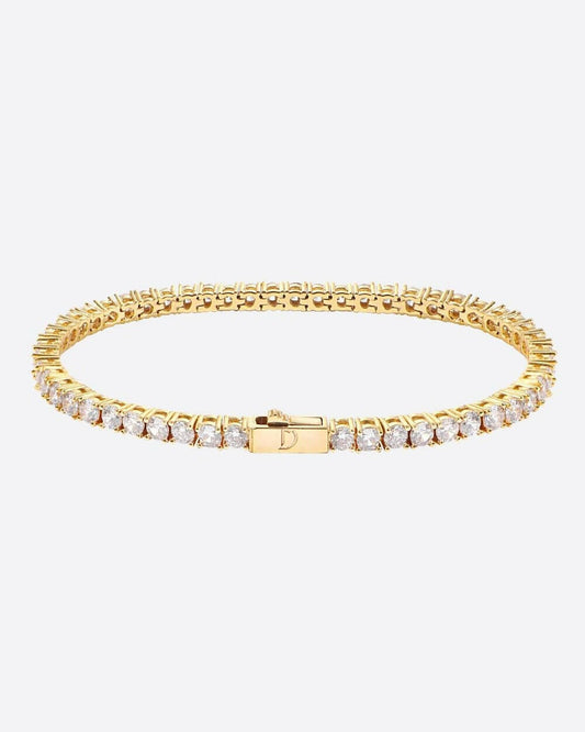 TENNISBOY BRACELET. - 4MM 18K GOLD Bracelets Evarlox   