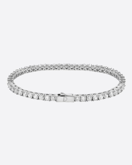 TENNISBOY BRACELET. - 4MM WHITE GOLD Bracelets Evarlox   